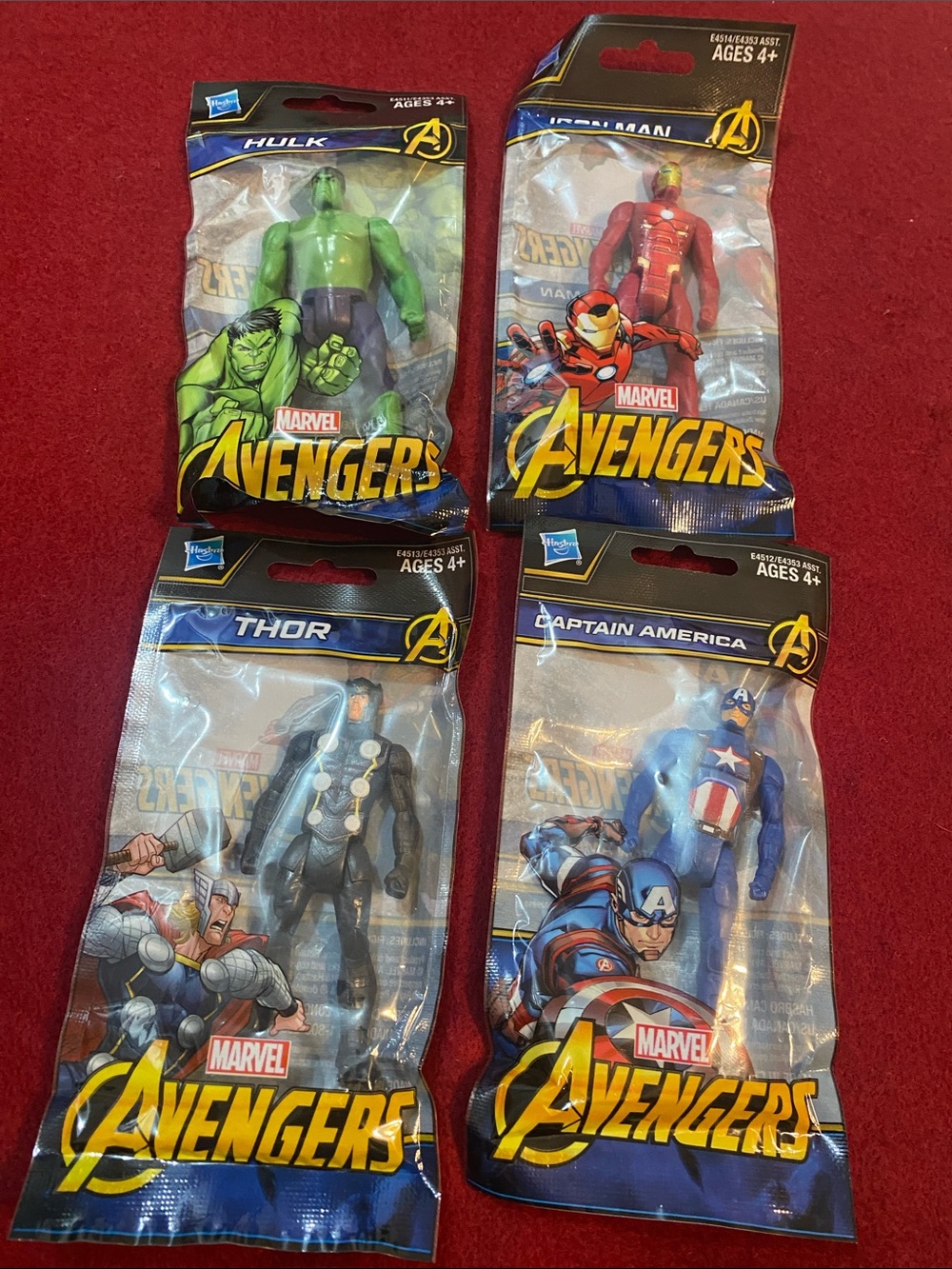 Marvel Avengers Action Figure 4” lot of 4 See Description ( C15 )